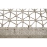 Essentials For Living Wrap Outdoor Console Table - Taupe & White Flat Rope, Gray Teak - Closeup Angle