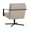 Sunpan Randy Swivel Lounge Chair Alpine Beige Leather - Back Side Angle