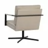 Sunpan Randy Swivel Lounge Chair Alpine Beige Leather - Back Side Angle - Sunpan Randy Swivel Lounge Chair Alpine Beige Leather - Back Side Angle