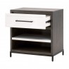 Essentials For Living Wrenn 1-Drawer Nightstand - Front Side Opened Angle