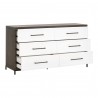 Essentials For Living Wrenn 6-Drawer Double Dresser - Front Side Opened Angle