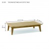 Anderson Teak Catania Coffee Table dimension