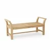 Anderson Teak Sakura Backless Bench- side angle - Anderson Teak Sakura Backless Bench- side angle