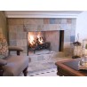 Superior Fireplaces 38" Fireplace In Grey Herringbone/Stacked Refractory Panels  - Lifestyle