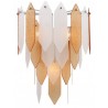 ZEEV Lighting Matrix Wall Sconce -  Chrome With Amber & Frosted Glass