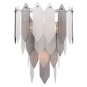 ZEEV Lighting Matrix Wall Sconce-  Chrome With Smoke & Frosted Glass