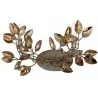 Silver Leaf with and Antique Gold Paint and Champagne crystals - Silver Leaf with and Antique Gold Paint and Champagne crystals