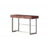Remi Sofa Table Natural Walnut with Brushed Stainless Steel