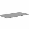 Sunpan Glass Dining Table Top Rectangular Smoke Grey in 86.5" - Front Side Angle - Sunpan Glass Dining Table Top Rectangular Smoke Grey in 86.5" - Front Side Angle