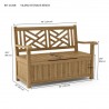 Anderson Teak Vilano Storage Bench dimension - Anderson Teak Vilano Storage Bench dimension
