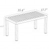 Artemis XL Club Seating Set 7 Piece with Sunbrella® Cushions - Coffee Table Elevation