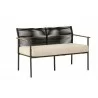 Alfresco Home Jakarta Deep Seating Love Seat - Black - Front Side Angle - Alfresco Home Jakarta Deep Seating Love Seat - Black - Front Side Angle