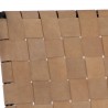 Sunpan Omari Barstool Sueded Light Tan Leather - Seat Closeup Top Angle