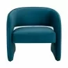 Sunpan Rosalia Lounge Chair Timeless Teal - Front Angle - Sunpan Rosalia Lounge Chair Timeless Teal - Front Angle