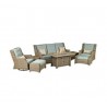 Patio Resort Lifestyle Rome Platinum 8-Piece Fire Deep Seating Group