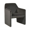 Sunpan Doreen Lounge Chair in Lux Brass - Diamond Mummy - Front Side Angle