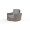 Coronado Club Chair in Canvas Granite w/ Self Welt - Front Side Angle