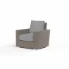 Coronado Club Chair in Canvas Granite w/ Self Welt - Front Side Angle - Coronado Club Chair in Canvas Granite w/ Self Welt - Front Side Angle