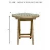 Montage 20" Round Folding Table- dimension - Montage 20" Round Folding Table- dimension