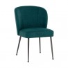 Sunpan Ivana Dining Chair in Soho Teal - Front Side Angle