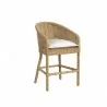 Sunset West Playa Barstool in Soothe Pearl w/ Flange Welt  - Sunset West Playa Barstool in Soothe Pearl w/ Flange Welt 