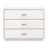 Essentials For Living Wynn Shagreen 3-Drawer Nightstand - Pearl Shagreen, Brushed Stainless Steel - Front Angle