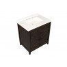 Crawford and Burke Cartaxo 31" Dark Brown Bathroom Vanity, Top View