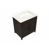Crawford and Burke Cartaxo 31" Dark Brown Bathroom Vanity, Top View - Crawford and Burke Cartaxo 31" Dark Brown Bathroom Vanity, Top View