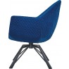 Bellini Modern Living Accent Chair in Blue Fabric Cover - Side Angle 