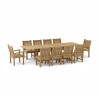 Anderson Teak Sahara 11-Piece Chairs and Bahama 118" Rectangular Ext. Outdoor Dining Set 2