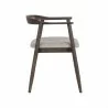 Sunpan Jeremy Dining Armchair in Dark Brown-Belfast Heather Grey - Side Angle - Sunpan Jeremy Dining Armchair in Dark Brown-Belfast Heather Grey - Side Angle