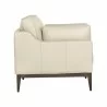 Sunpan Mackenzie Armchair - Astoria Cream Leather - Side Angle - Sunpan Mackenzie Armchair - Astoria Cream Leather - Side Angle