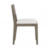 Sunpan Francis Dining Chair in Ash Grey-Linoso Ivory - Side Angle