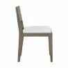 Sunpan Francis Dining Chair in Ash Grey-Linoso Ivory - Side Angle - Sunpan Francis Dining Chair in Ash Grey-Linoso Ivory - Side Angle