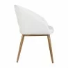 Sunpan Thatcher Dining Armchair Champagne Gold Snow - Side Angle - Sunpan Thatcher Dining Armchair Champagne Gold Snow - Side Angle