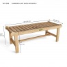 Anderson Teak Cambridge 2-Seater Backless Bench- dimension - Anderson Teak Cambridge 2-Seater Backless Bench- dimension