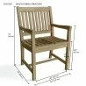 Rialto Dining Armchair- dimension - Rialto Dining Armchair- dimension