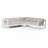 Newport Sectional in Canvas Natural, No Welt - Front Side Angle