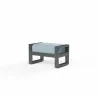 Redondo Ottoman in Canvas Skyline, No Welt - Front Side Angle - Redondo Ottoman in Canvas Skyline, No Welt - Front Side Angle