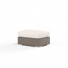 Coronado Ottoman in Canvas Natural w/ Self Welt - Front Side Angle
