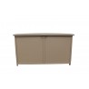 Alfresco Home the Yacht Small RTA Aluminum Storage/Cushion Cabinet - Sand Dollar - Front Angle