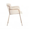 Sunpan Odesa Dining Armchair Dillon Cream - Side Angle