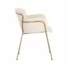Sunpan Odesa Dining Armchair Dillon Cream - Side Angle - Sunpan Odesa Dining Armchair Dillon Cream - Side Angle