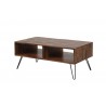 Crawford and Burke Carlow Dark Brown Coffee Table, Sideview