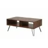 Crawford and Burke Carlow Dark Brown Coffee Table, Sideview - Crawford and Burke Carlow Dark Brown Coffee Table, Sideview