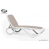 Nardi Omega Chaise Lounge- Bianco/Tortora