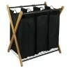 Oceanstar X-Frame Bamboo 3-Bag Laundry Sorter With Bag -  - Oceanstar X-Frame Bamboo 3-Bag Laundry Sorter With Bag - 
