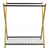 Oceanstar X-Frame Bamboo 3-Bag Laundry Sorter Without Bag - Front