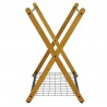 Oceanstar X-Frame Bamboo 3-Bag Laundry Sorter Without Bag - Side