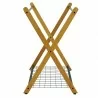 Oceanstar X-Frame Bamboo 3-Bag Laundry Sorter Without Bag - Side - Oceanstar X-Frame Bamboo 3-Bag Laundry Sorter Without Bag - Side